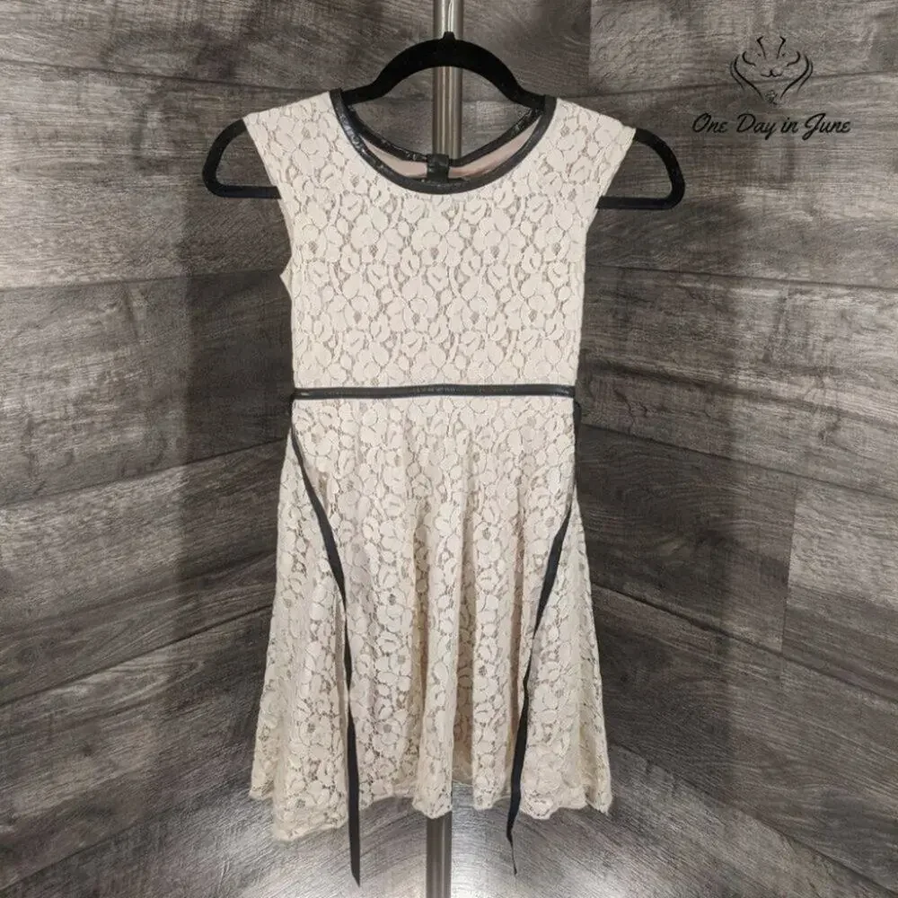 Speechless Lacy Dress with Black Ribbon